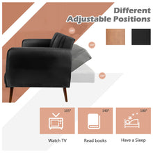 Load image into Gallery viewer, Convertible Futon Adjustable Sofa w/Wood Legs
