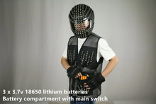 Load image into Gallery viewer, LED Strobe Robot Costume Set w/Glowing Helmet, Parties
