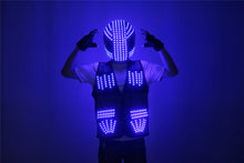 Load image into Gallery viewer, LED Strobe Robot Costume Set w/Glowing Helmet, Parties
