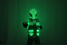 Load image into Gallery viewer, LED Strobe Robot Costume Set w/Glowing Helmet, Parties
