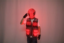 Load image into Gallery viewer, LED Strobe Robot Costume Set w/Glowing Helmet, Parties
