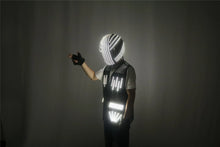 Load image into Gallery viewer, LED Strobe Robot Costume Set w/Glowing Helmet, Parties
