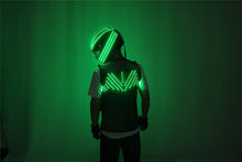 Load image into Gallery viewer, LED Strobe Robot Costume Set w/Glowing Helmet, Parties
