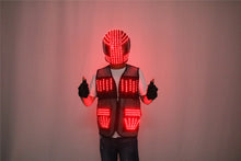 Load image into Gallery viewer, LED Strobe Robot Costume Set w/Glowing Helmet, Parties
