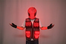 Load image into Gallery viewer, LED Strobe Robot Costume Set w/Glowing Helmet, Parties
